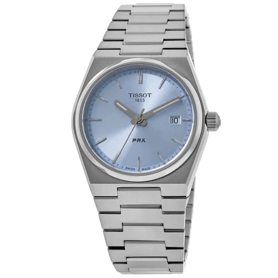 Tissot Prx Quartz Light Blue Dial Steel Unisex Watch T137.210.11.351.00 - Face: Blue, Dial: Blue, Band: Silver