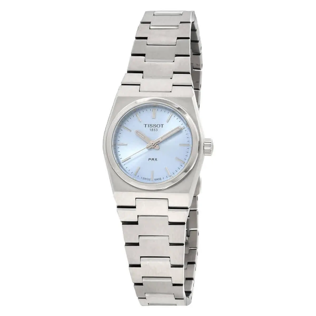 Tissot Prx Quartz Ice Blue Ladies Watch T1370101135100 - Dial: Ice Blue, Band: Silver-tone, Bezel: Silver-tone