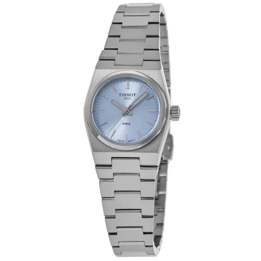 Tissot Prx Quartz 25mm Ice Blue Dial Steel Women`s Watch T137.010.11.351.00