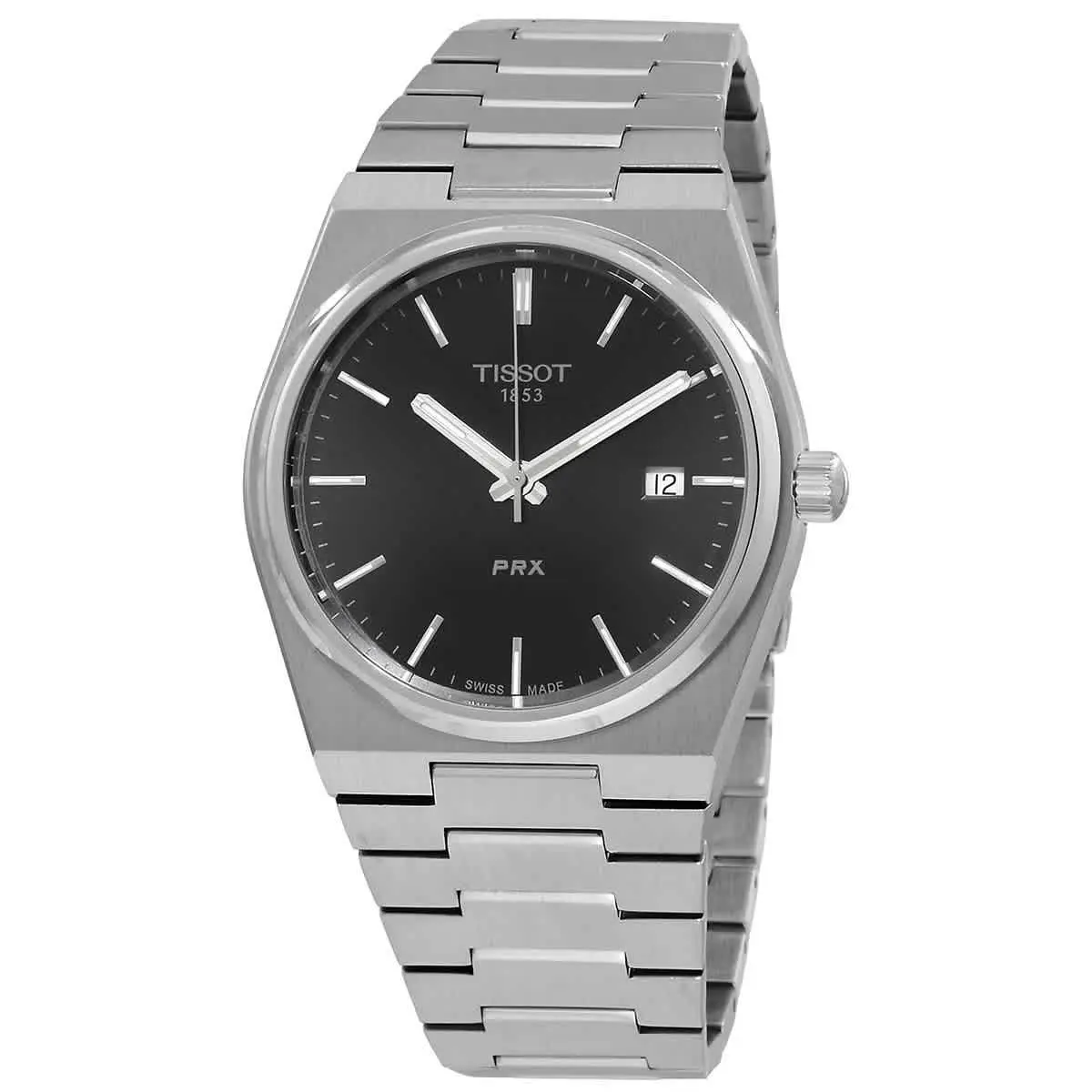 Tissot Prx 40 Quartz Black Dial Men`s Watch T137.410.11.051.00 - Dial: Black, Band: Gray, Bezel: Silver