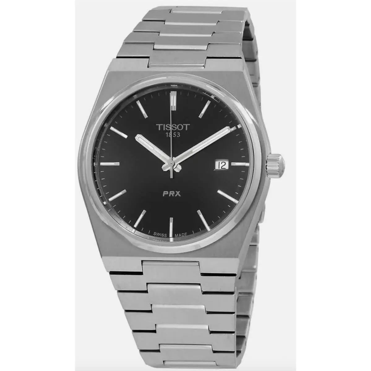 Tissot Prx 40 Quartz Black Dial Men`s Watch T137.410.11.051.00 - Dial: Black, Band: Gray, Bezel: Silver