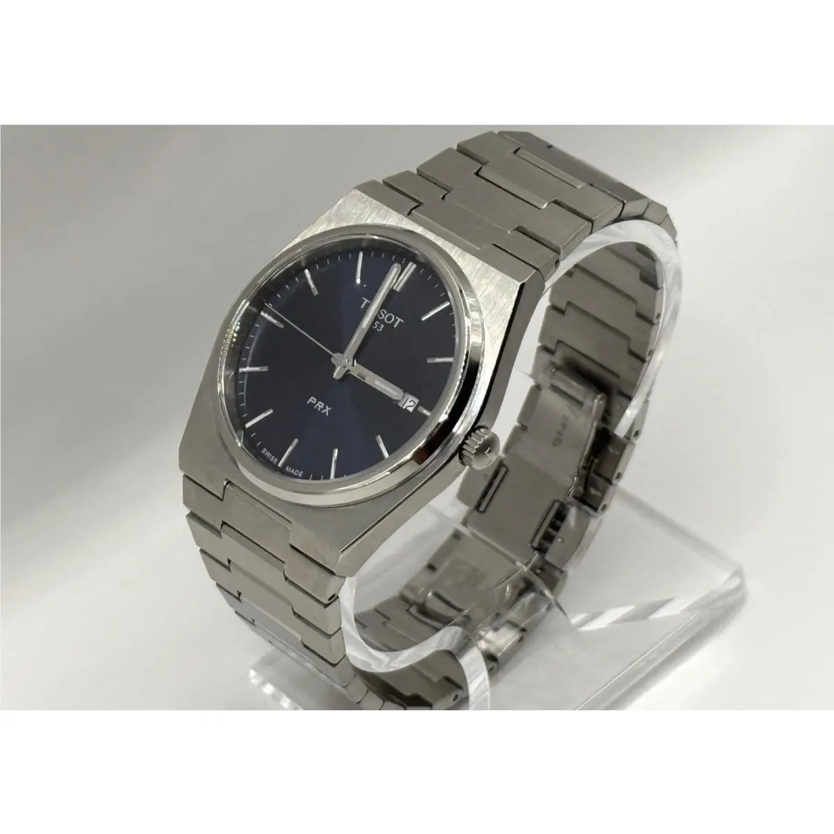 Tissot Prx Blue Men`s Watch 40 MM - T137.410.11.041.00 - Dial: Blue, Band: Silver, Bezel: Silver