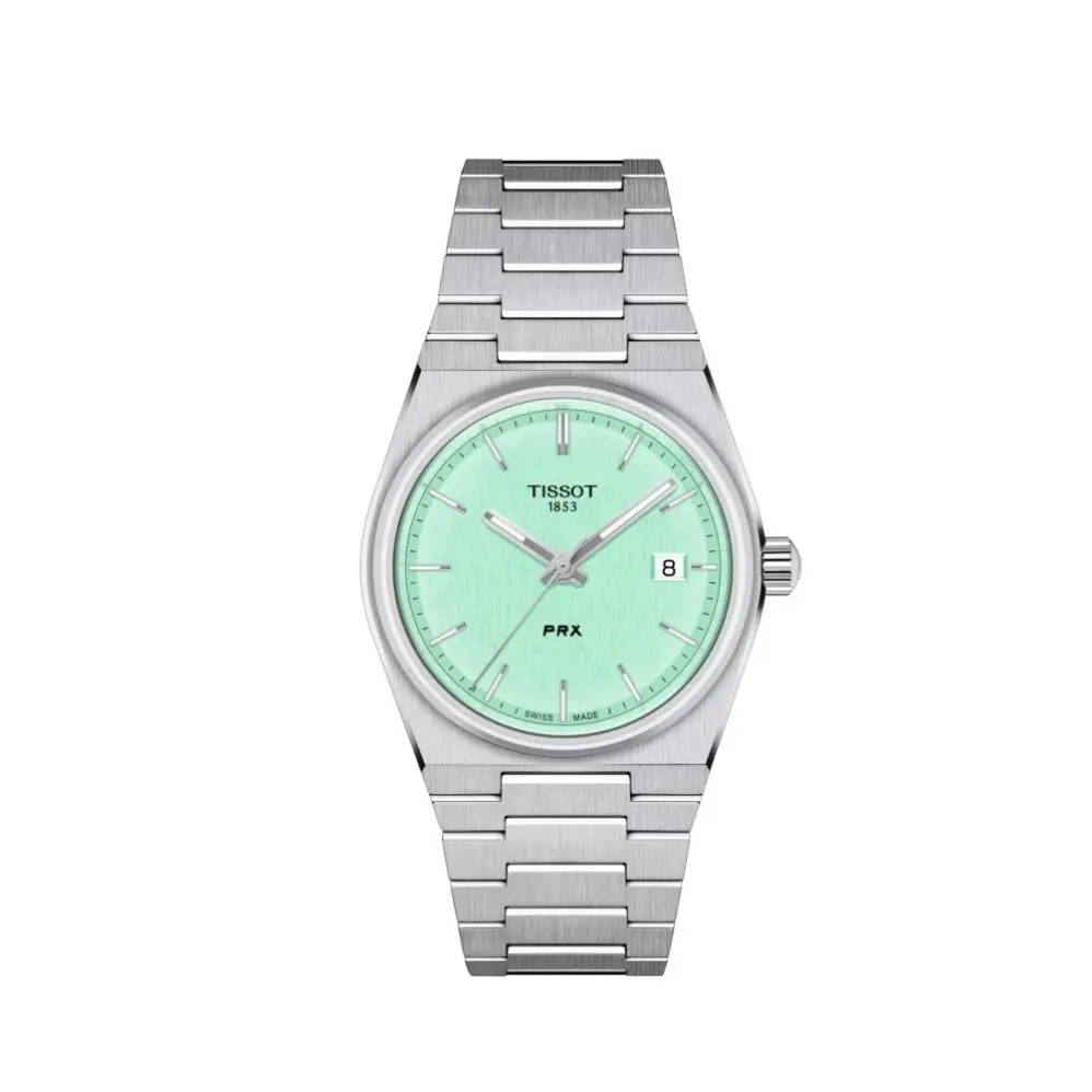 Tissot Prx Light Green Dial Quartz Eol 35mm Womens Watch T1372101109100