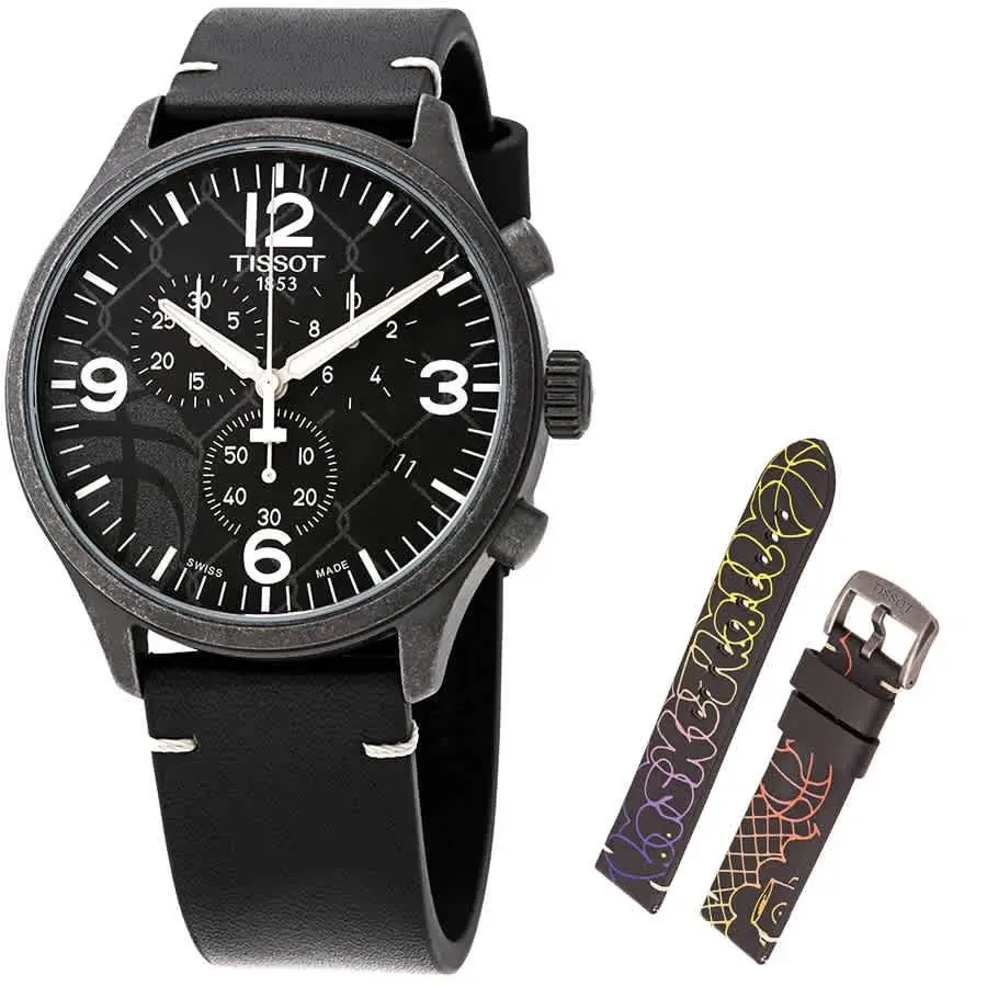 Tissot T116.617.36.067.00 XL 3X3 Street Basketball Anthracite Dial 45 mm Men`s - Black, Dial: Black, Band: Black