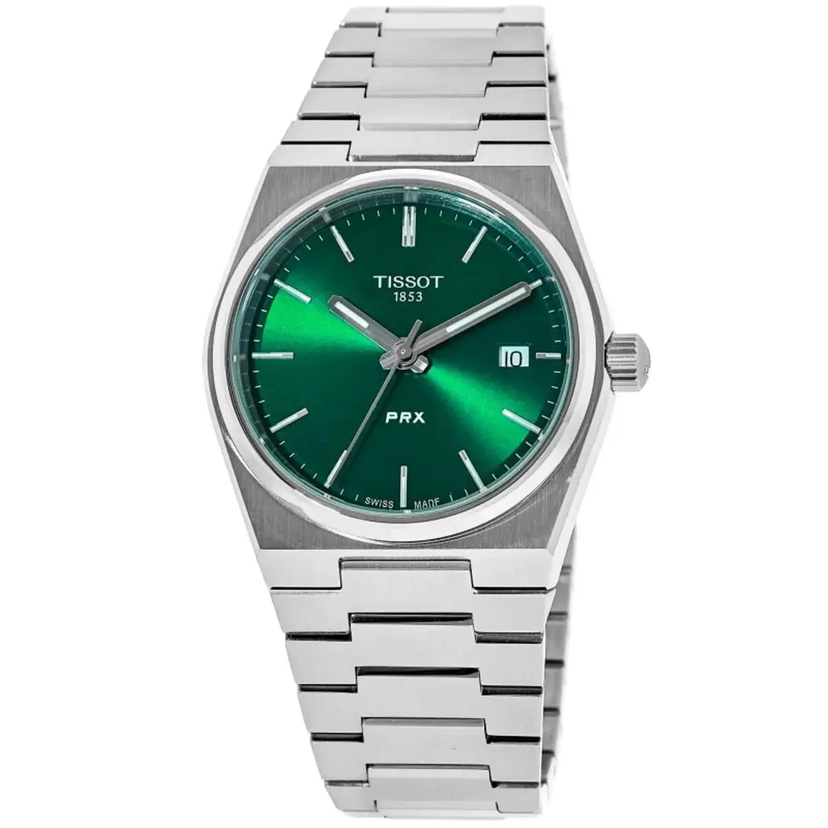 Tissot Prx Green Dial Quartz 35mm Ladies Watch T1372101108100