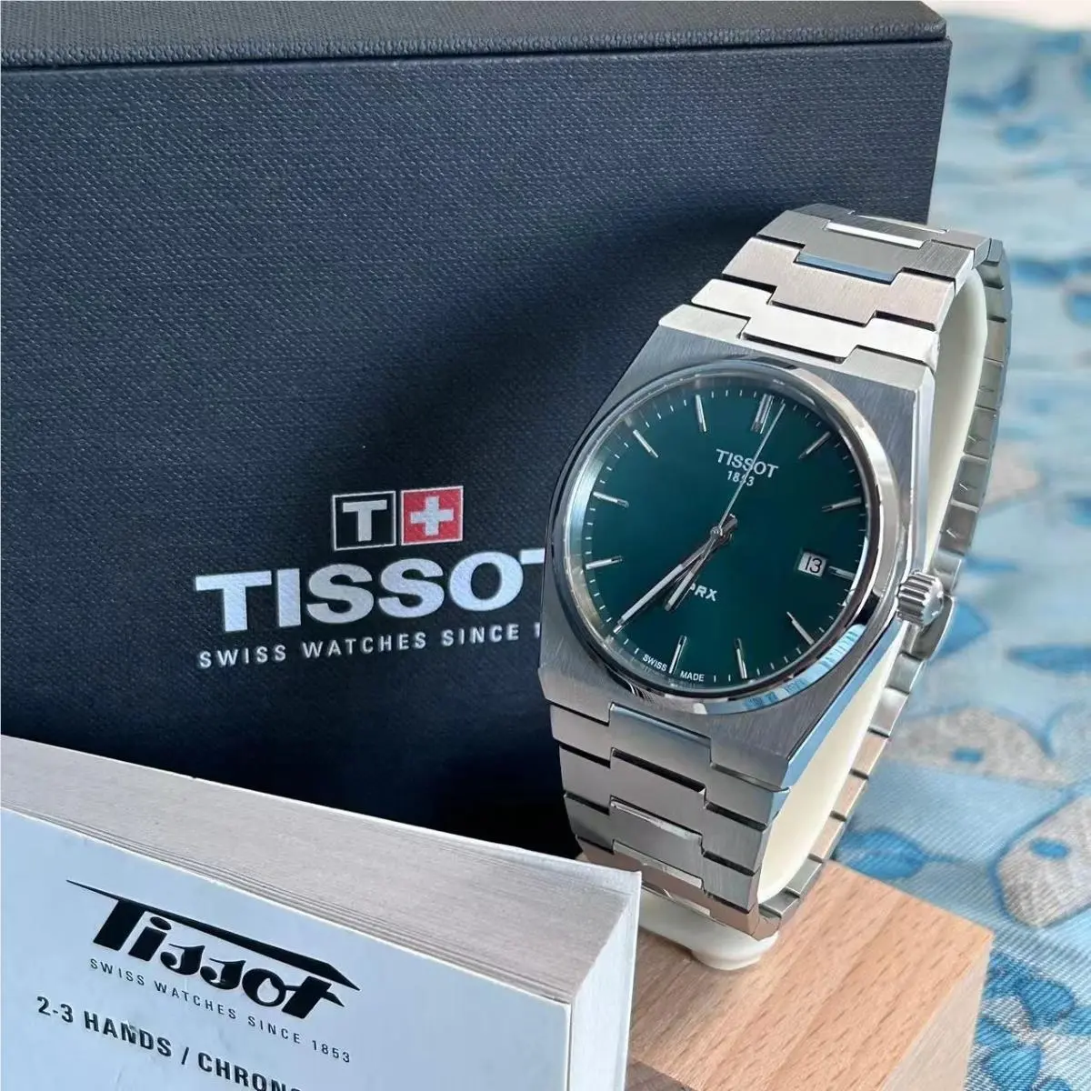 Prx Men`s Quartz Watch Green Dial Stainless Steel 40mm T137.410.11.091.00 by Tissot