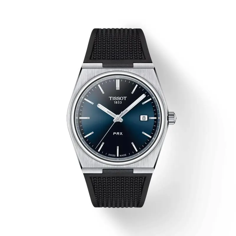 Tissot Prx 40mm Blue Dial Black Rubber Strap Watch T137.410.17.041.00 - Dial: Blue, Band: Black
