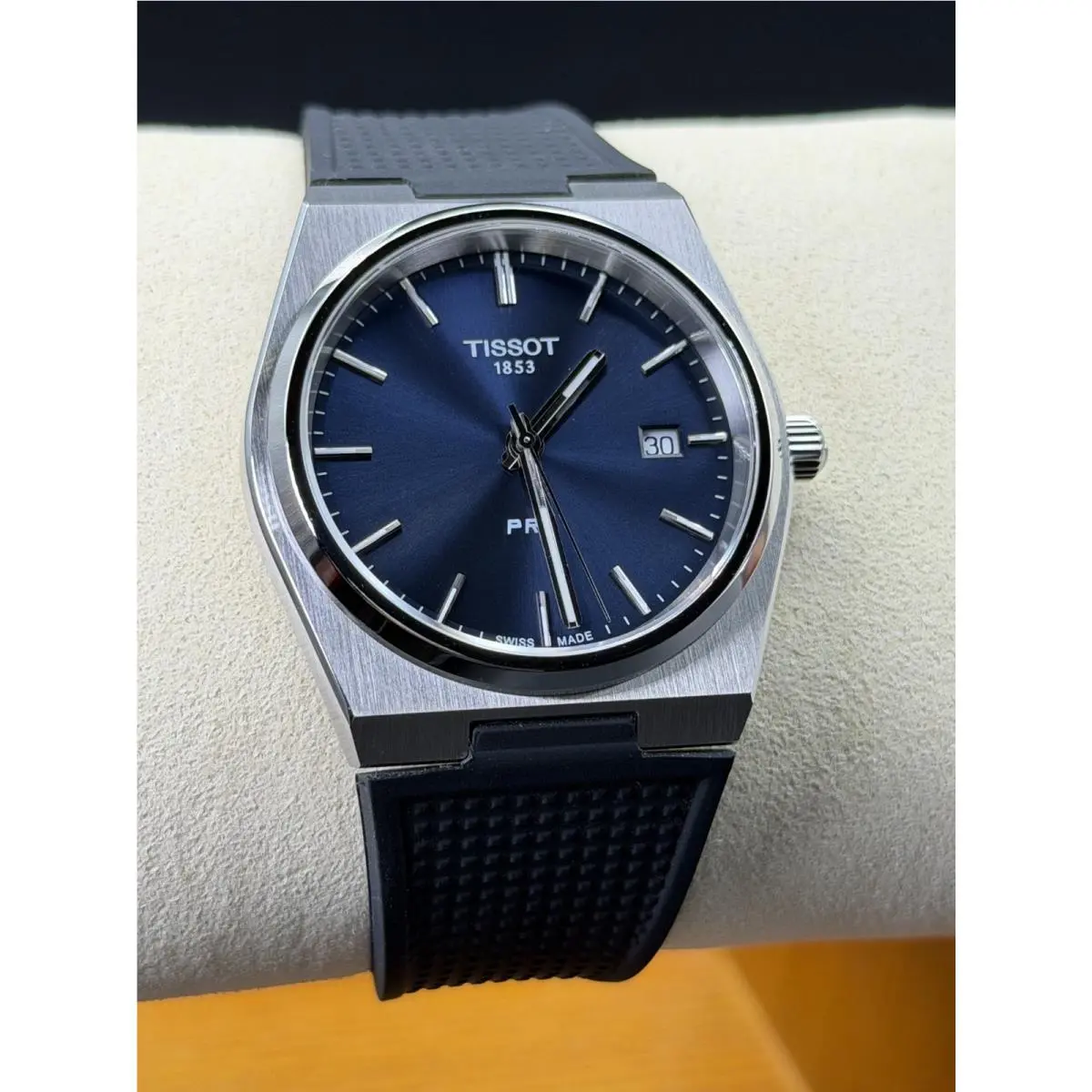Tissot Prx Quartz Blue Dial Men`s Watch T137.410.17.041.00 - Dial: Black, Blue, Band: Black, Bezel: Silver