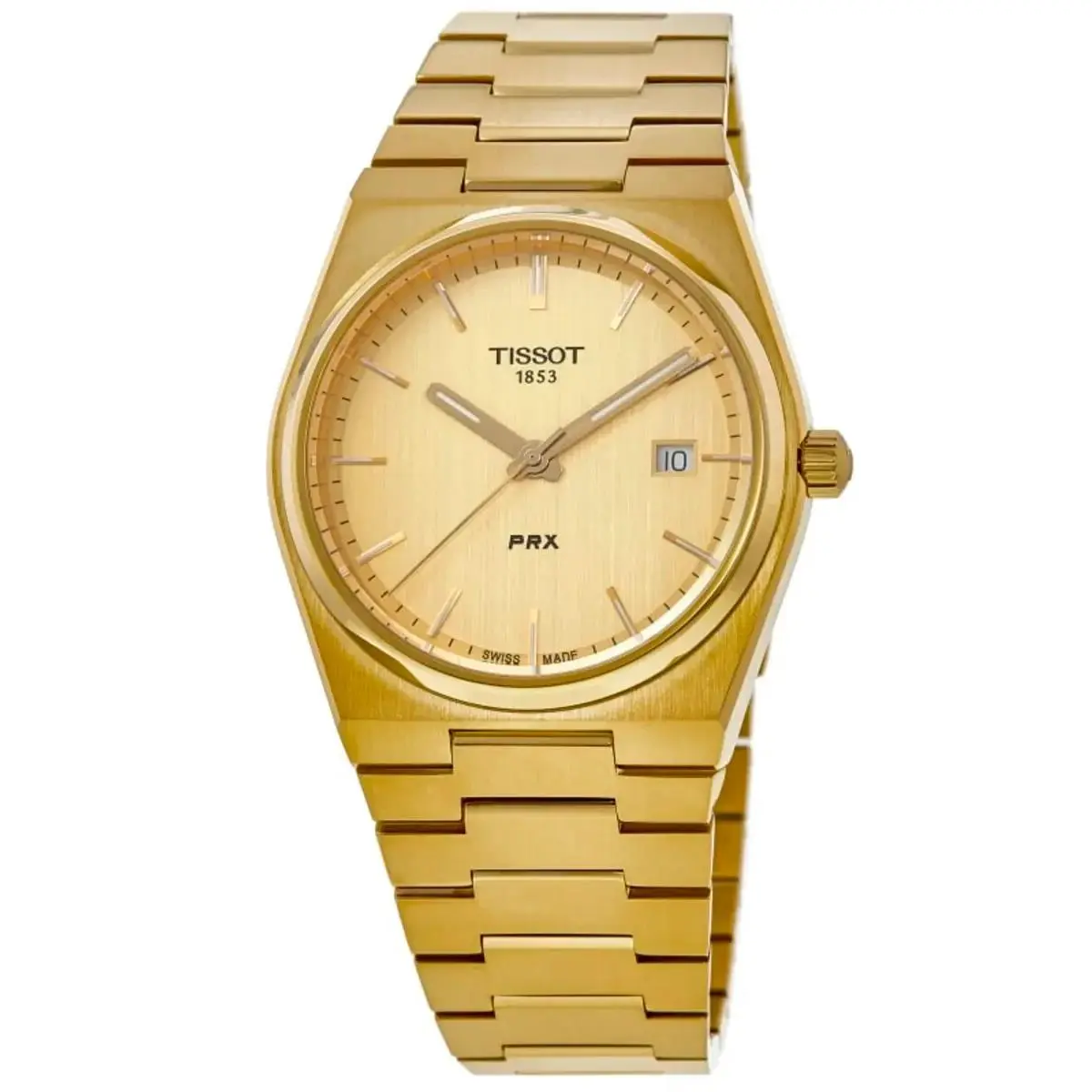 Tissot Prx Gold Tone Quartz 40mm Mens Watch T1374103302100 - Dial: Gold