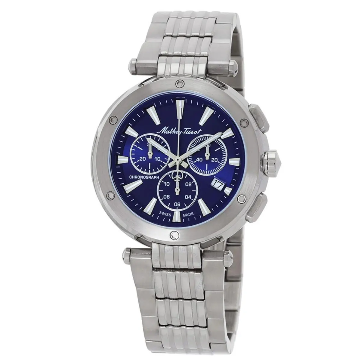 Mathey Tissot Men`s Neptune Chrono Blue Dial Watch - H912CHABU
