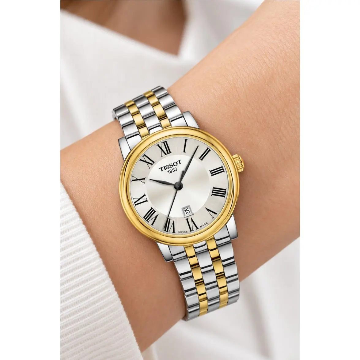 Carson Premium Ladies 30mm Silver Dial Quartz Watch T122.210.22.033.00 by Tissot