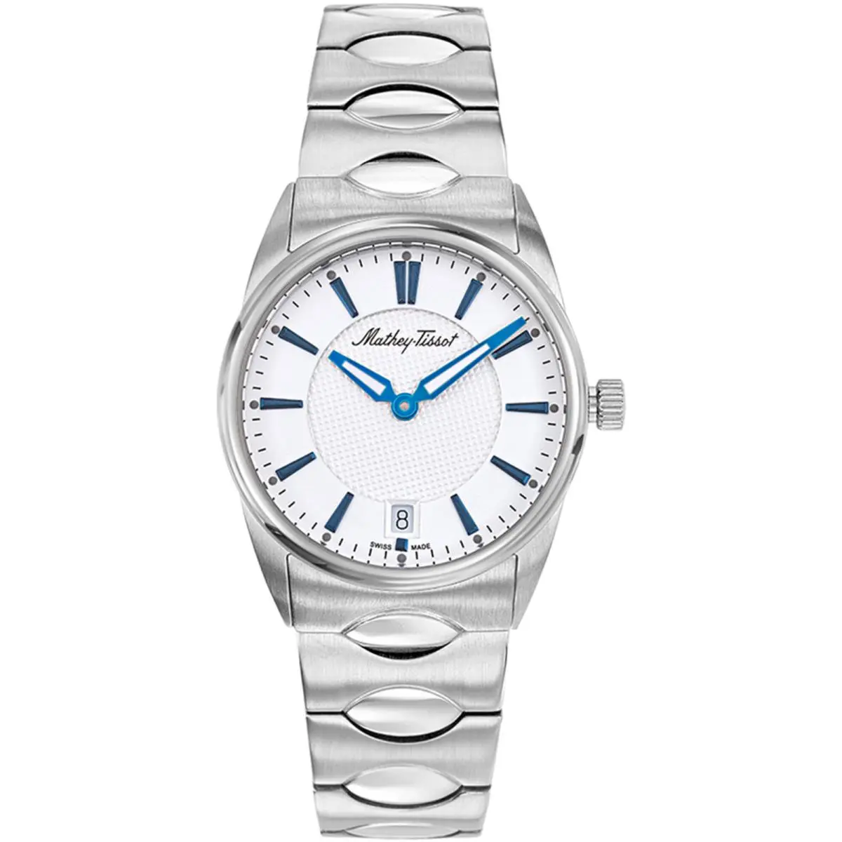 Mathey Tissot Women`s Watch Classic White Dial Stainless Steel Bracelet D791AI