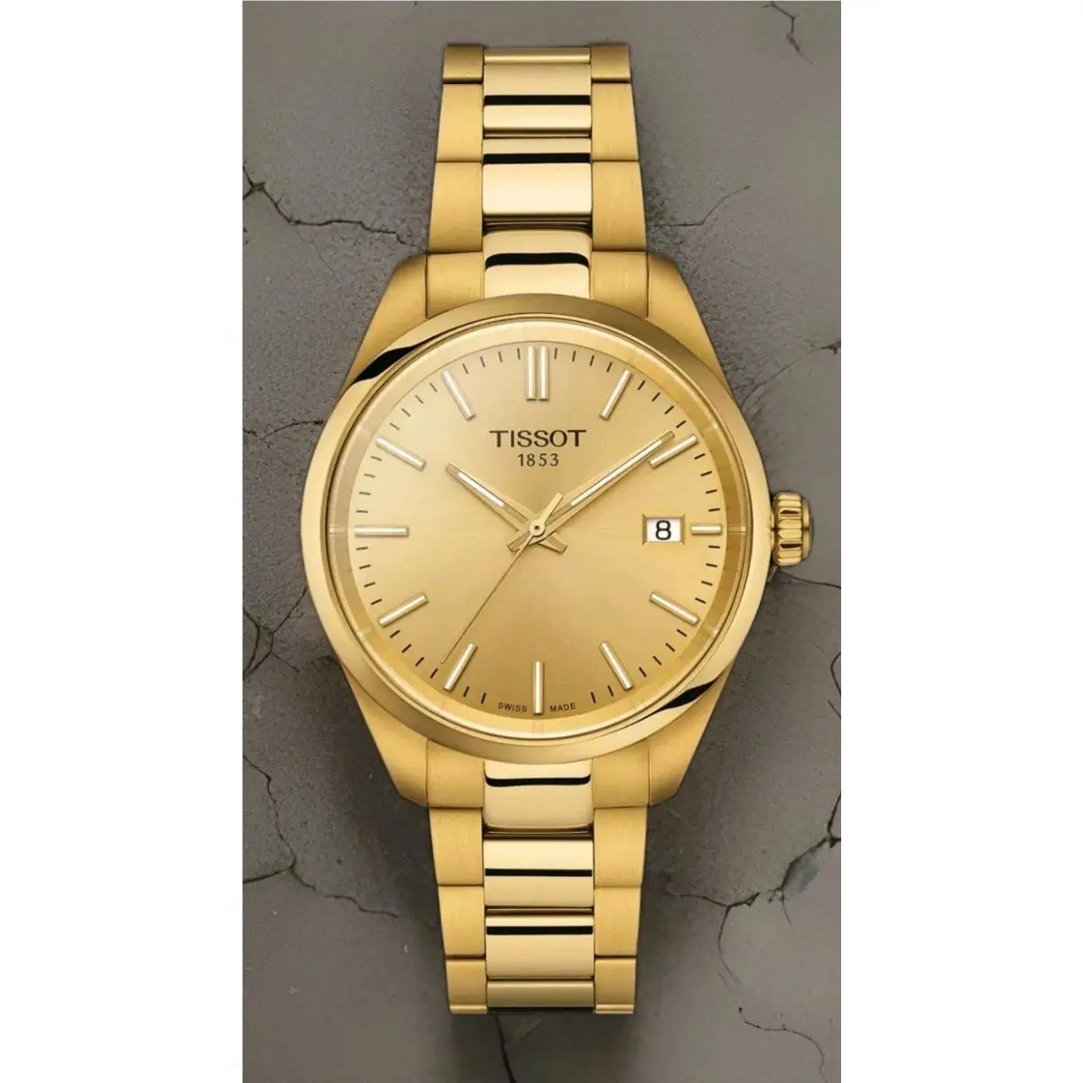 Tissot Quartz PR 100 Classic Gold Dial Round Men`s Watch T150.210.33.021.00