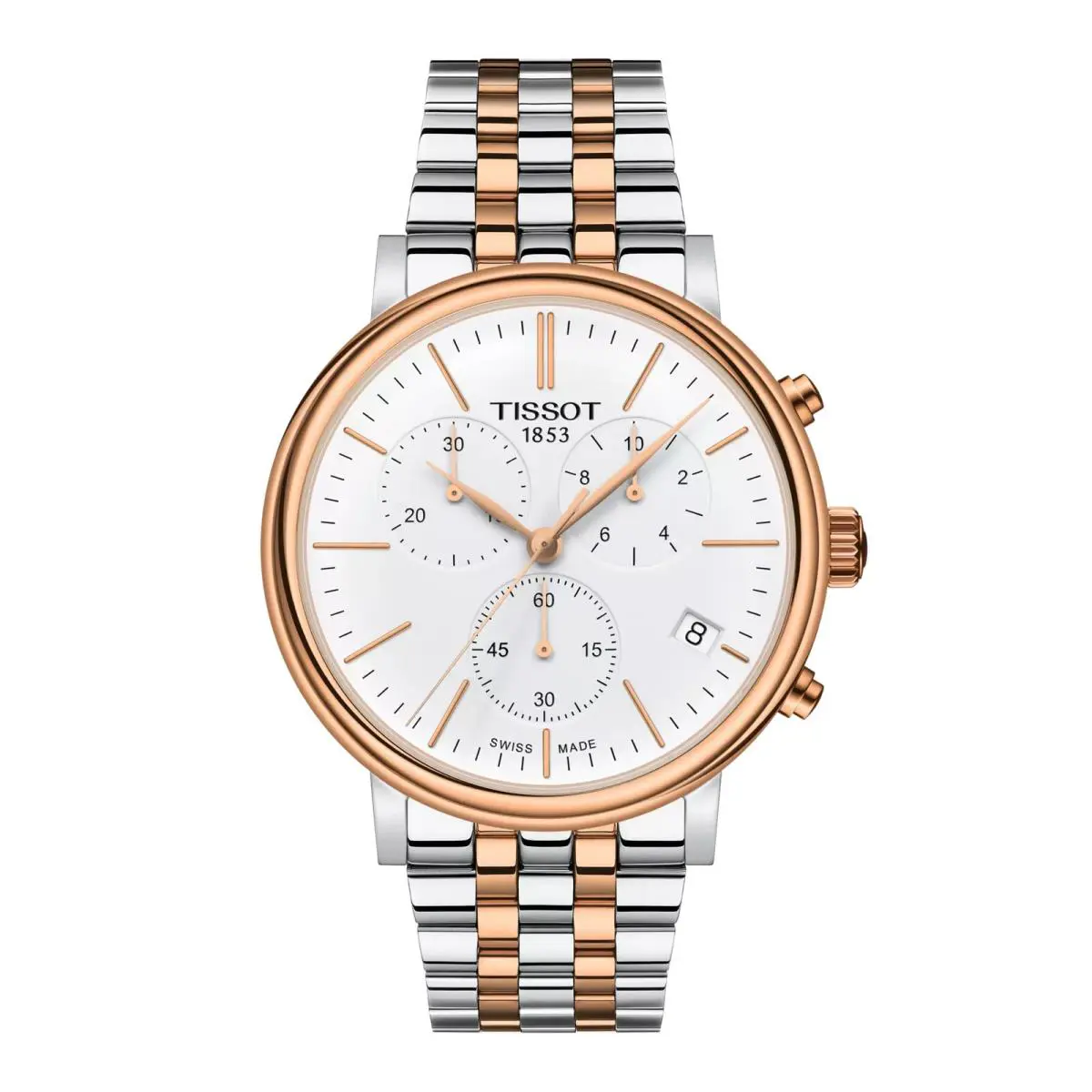 Carson Premium Rose Gold White Dial 41m Mens Watch T1224172201100 by Tissot