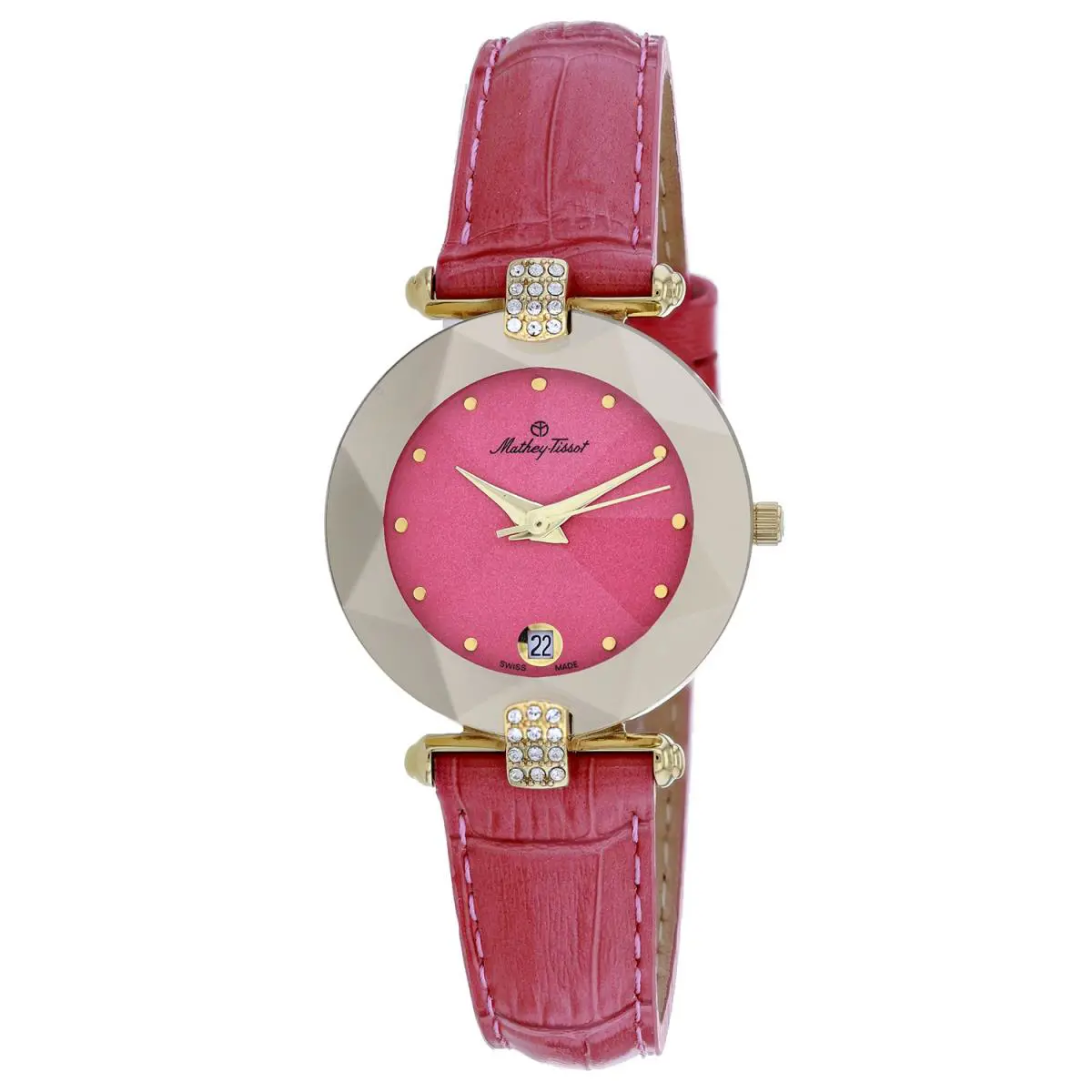 Mathey Tissot Women`s Pyramide Pink Dial Watch - P317F