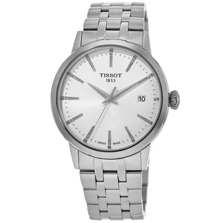 Tissot Classic Dream Silver Dial Stainless Men`s Watch T129.410.11.031.00 - Silver / Grey, Dial: Silver, Band: Silver