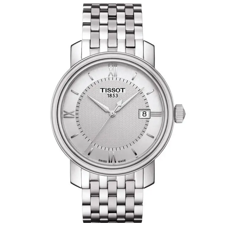 Tissot Bridgeport Silver-tone Dial Steel Men`s Watch T0974101103800 - Dial: Silver, Band: Silver