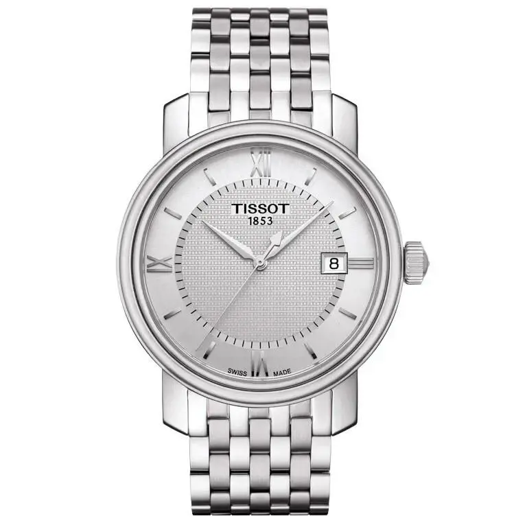 Tissot Bridgeport Silver Dial Stainless Steel Men`s Watch T0974101103800 - Dial: Silver, Band: Silver