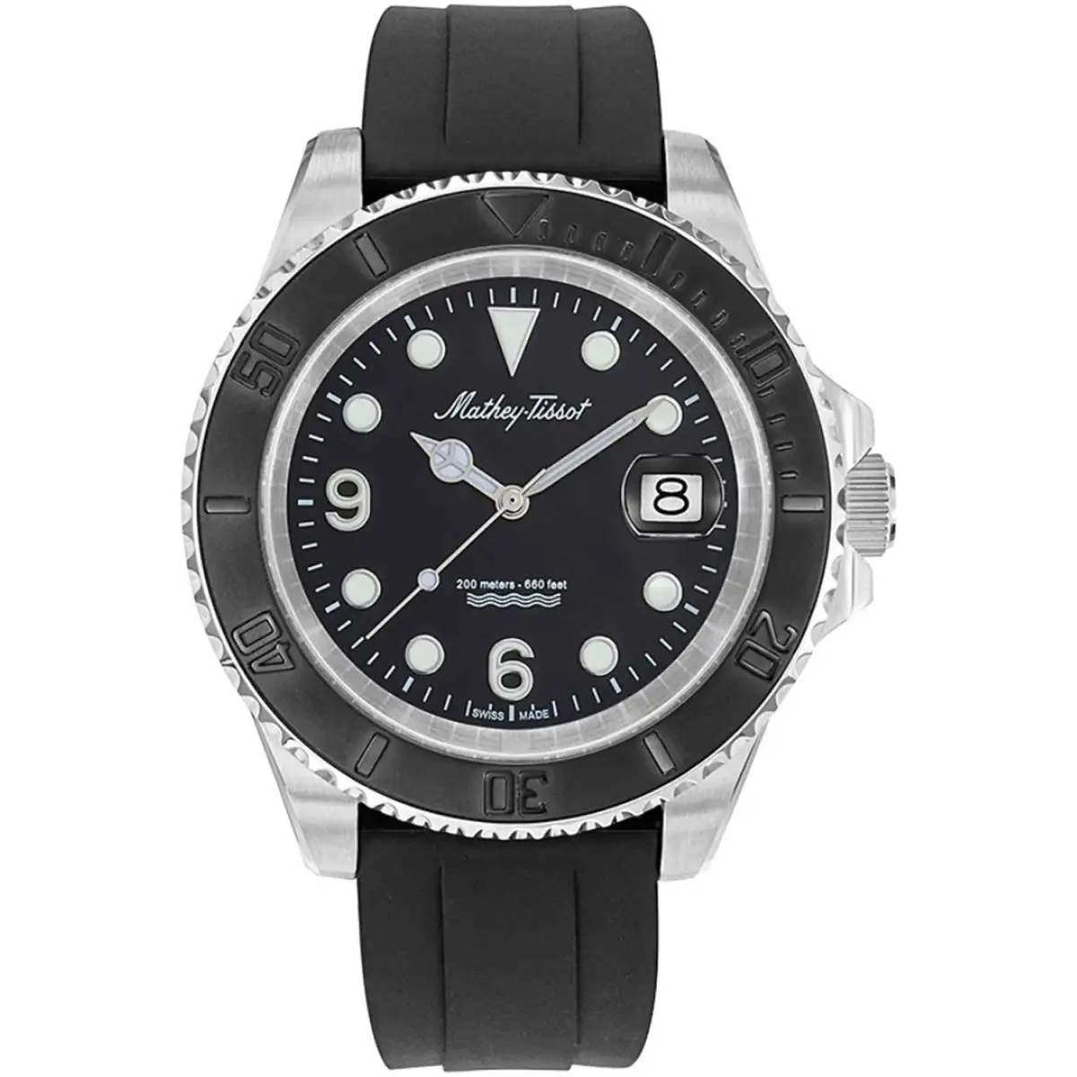 Mathey  Men`s Mathy Design Black Dial Watch - H909AN by Tissot