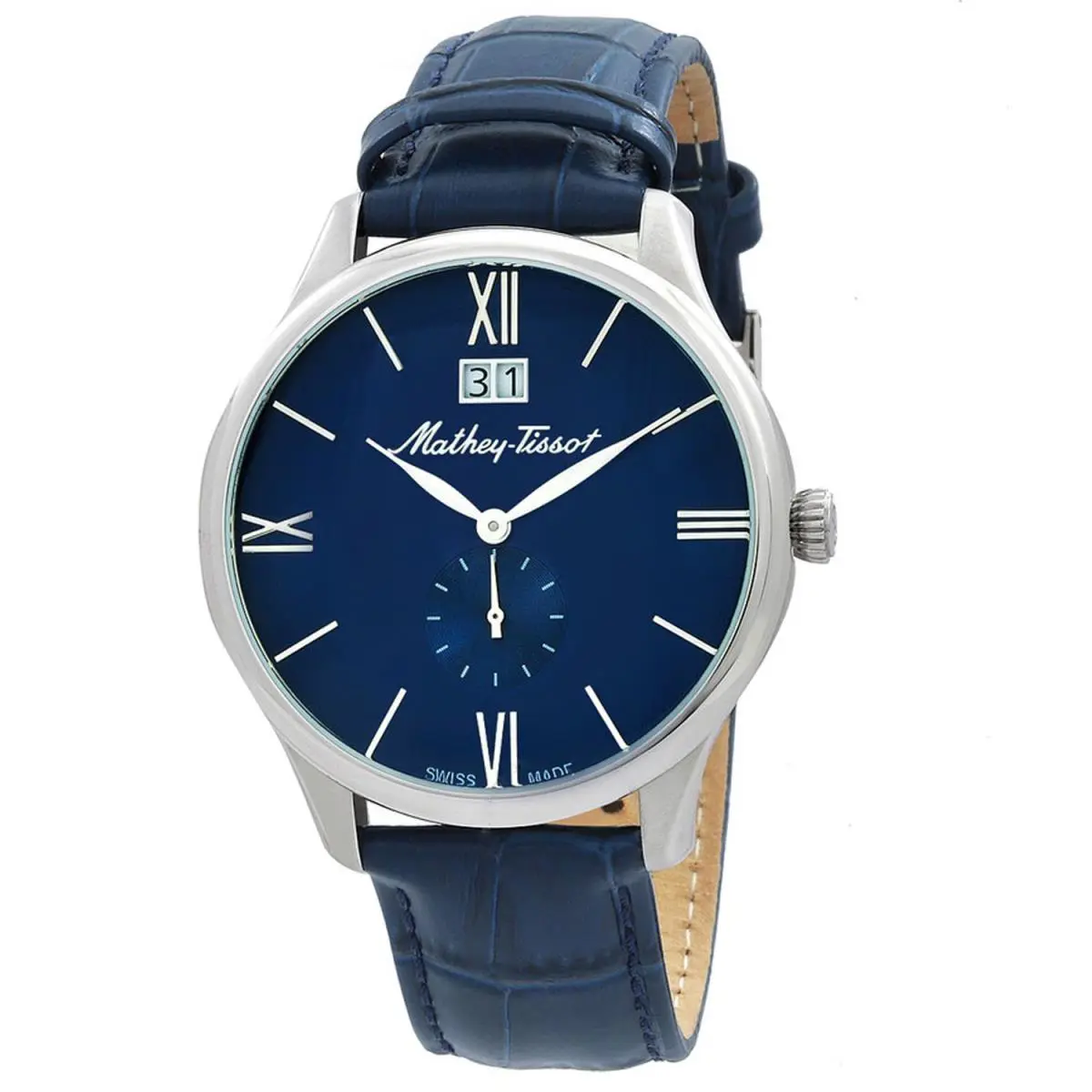 Mathey  Men`s Edmond Blue Dial Watch - H1886QABU by Tissot