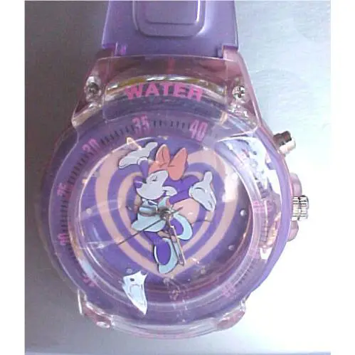 Lorus Minnie Mouse Watch with Four 4 Sided Photo Frame Flashing Light Girls