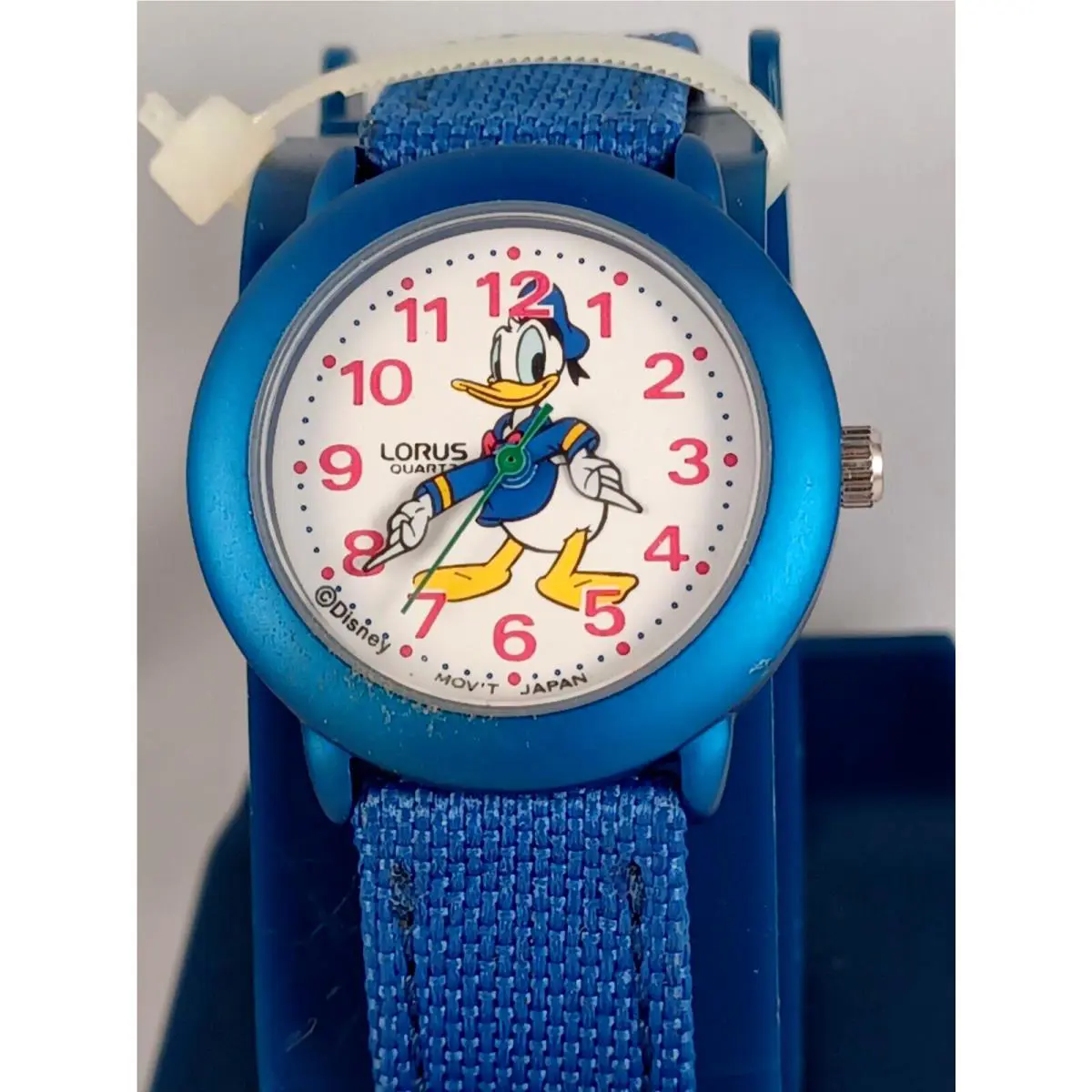 Donald Duck  Disney Watch Mib Blue Case Arms Move Vtg 1990s Quartz Analog by Lorus