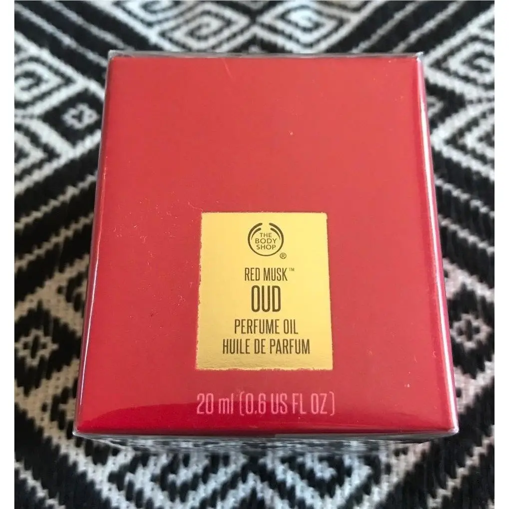 The Body Shop Red Musk Oud Perfume Oil Very Rare 0.6 oz/20 ml Box