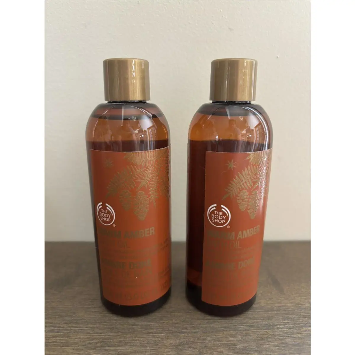 2 The Body Shop Warm Amber Bath Oil Limited Edition Scent Very Rare 5 Oz by THE BODY SHOP