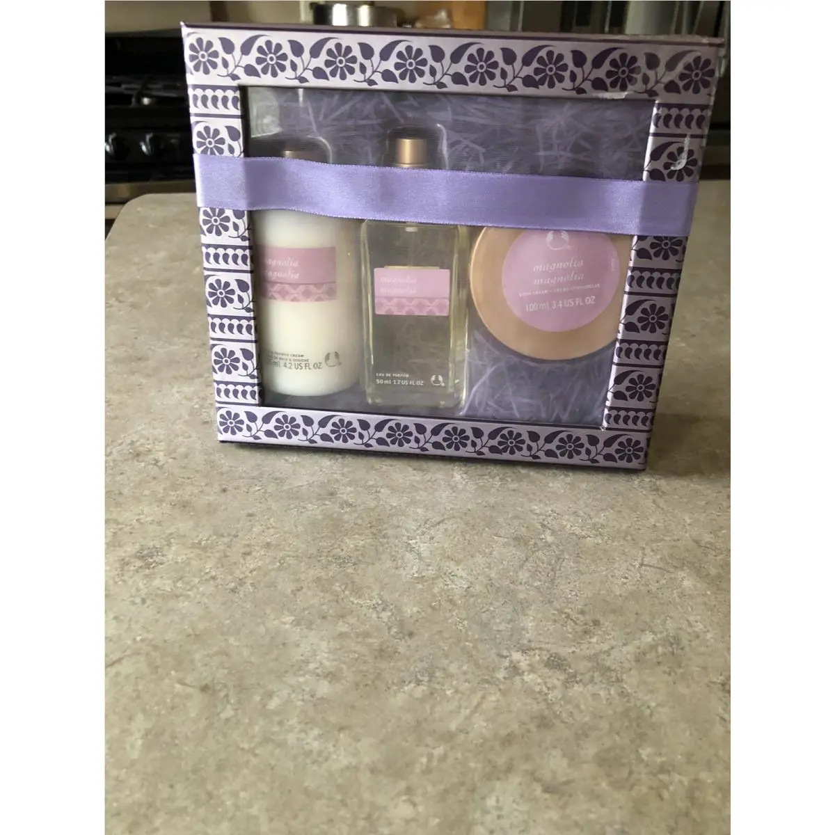 The Body Shop Magnolia Gift Set 2003 Vintage Body Cream Shower Cream Edp by THE BODY SHOP