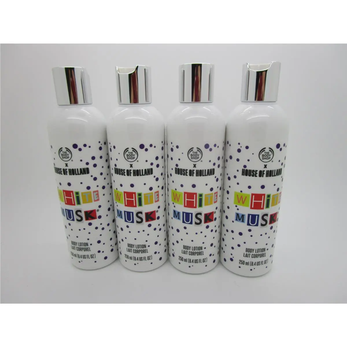 The Body Shop White Musk Body Lotion House of Holland 8.4 oz - Lot of 4