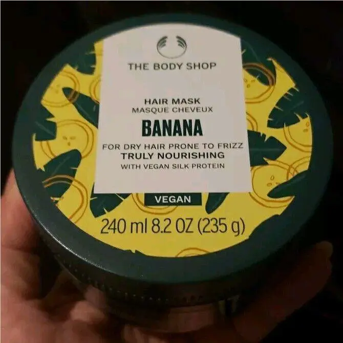 The Body Shop Banana Truly Nourishing Hair Mask 240ml/8.2Oz. Anti-frizz Silk Pro by THE BODY SHOP