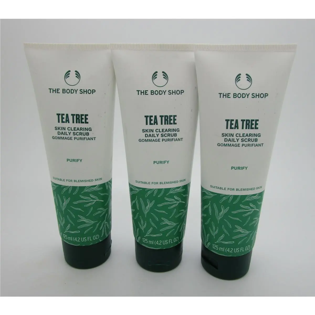 The Body Shop Tea Tree Skin Clearing Daily Scrub - 4.2 oz - Lot of 3 by THE BODY SHOP