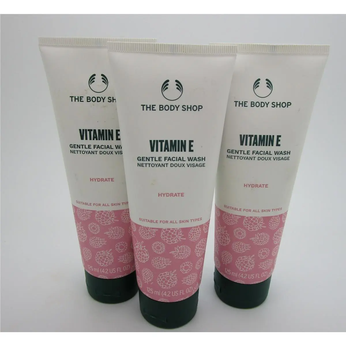 The Body Shop Vitamin E Gentle Facial Wash 4.2 oz - Lot of 3 by THE BODY SHOP