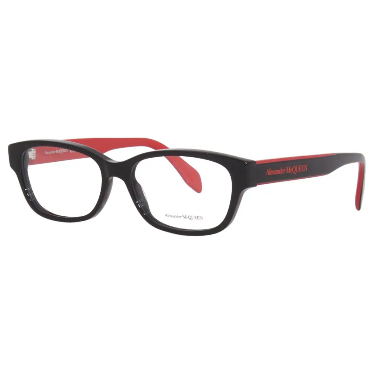 Alexander Mcqueen AM0344O 003 Eyeglasses Frame Women`s Black/red Full Rim 53-mm by Alexander McQueen