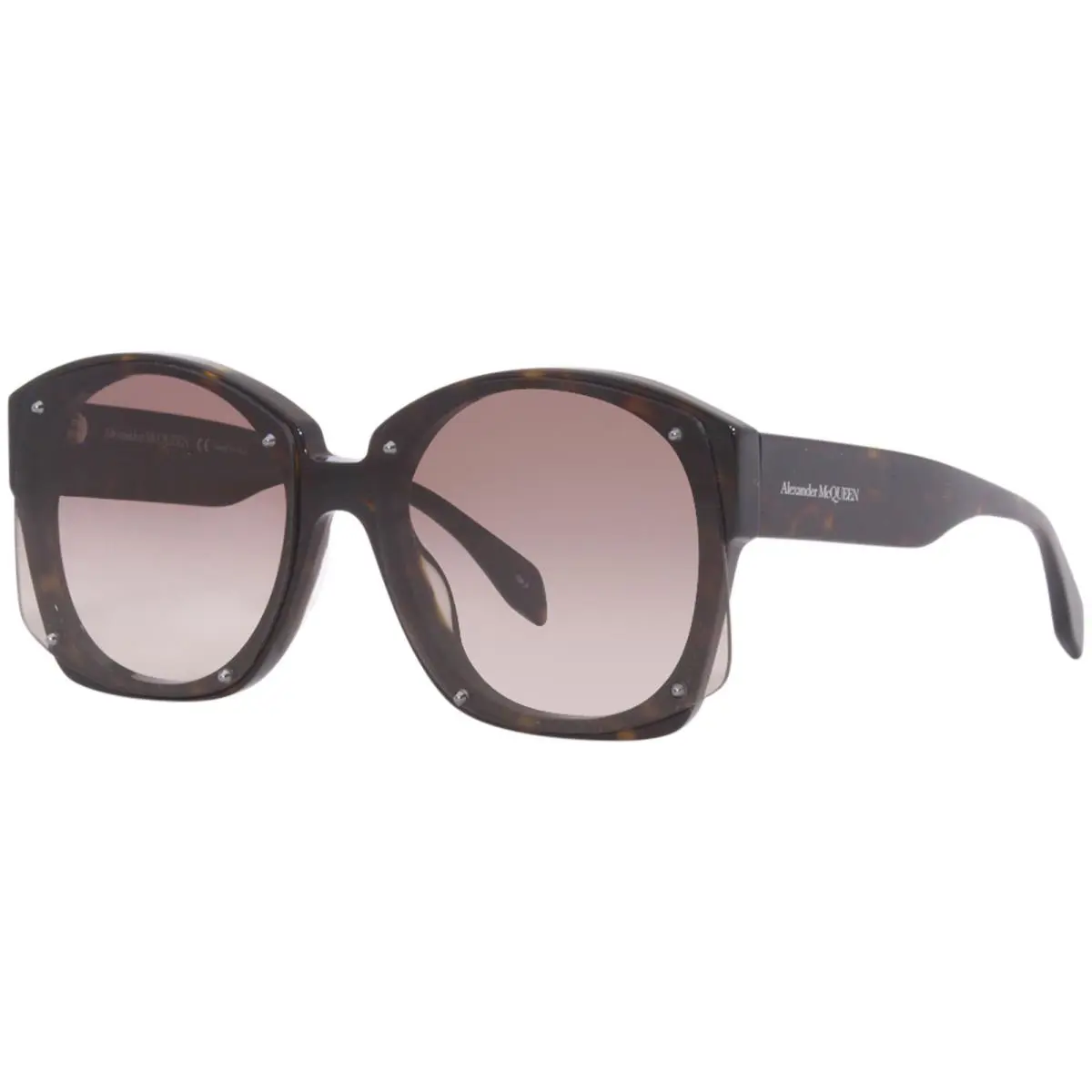 Alexander Mcqueen AM0334S 002 Sunglasses Women`s Havana/brown Gradient 61mm by Alexander McQueen