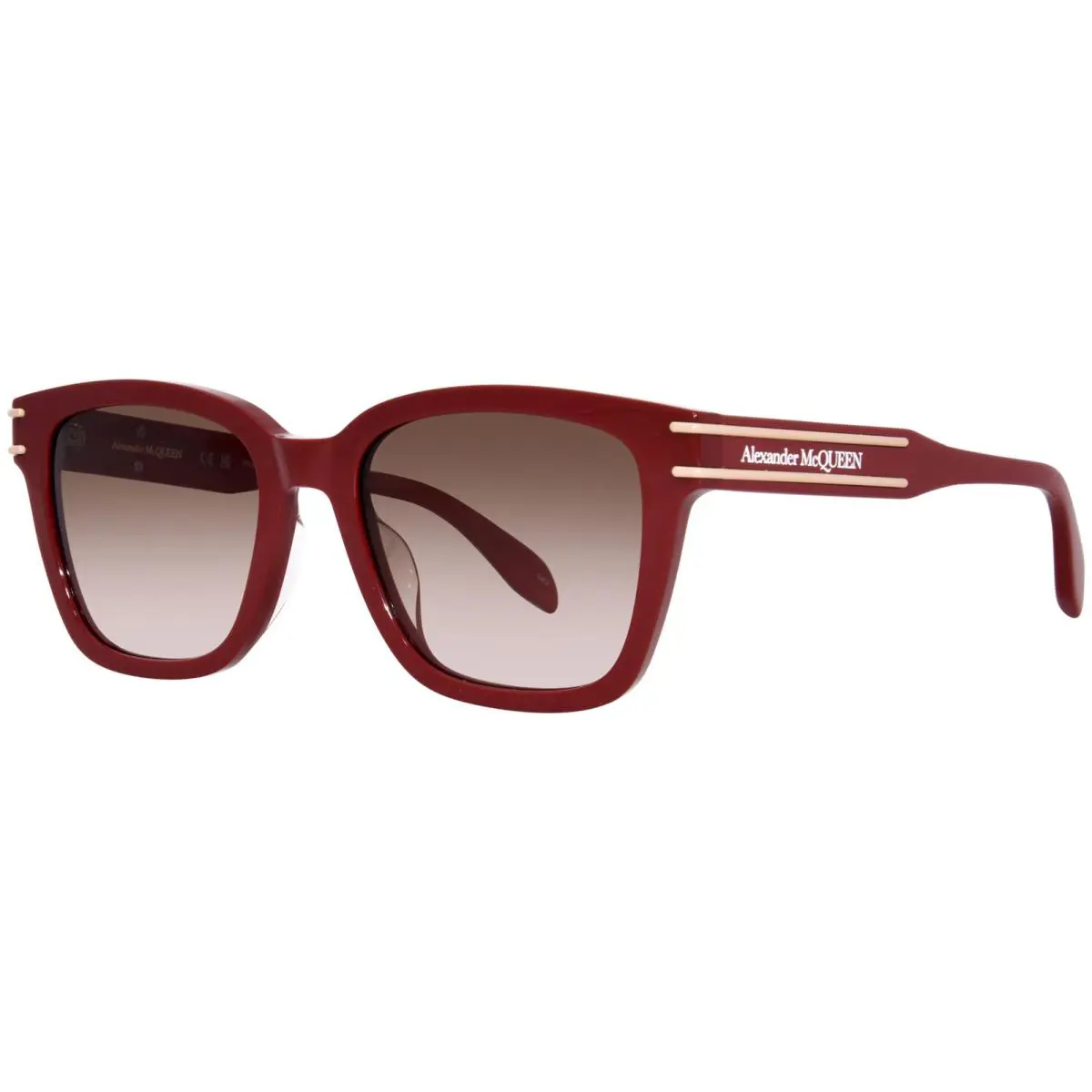 Alexander Mcqueen AM0399SA 003 Sunglasses Burgundy/brown Gradient Lenses 55mm