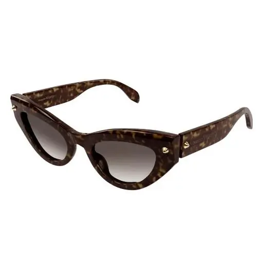 Alexander Mcqueen AM 0407S Sunglasses 002 Havana by Alexander McQueen