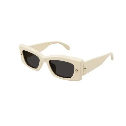 Alexander Mcqueen Unisex 51mm Square Sunglasses AM0426S - Ivory with Case by Alexander McQueen