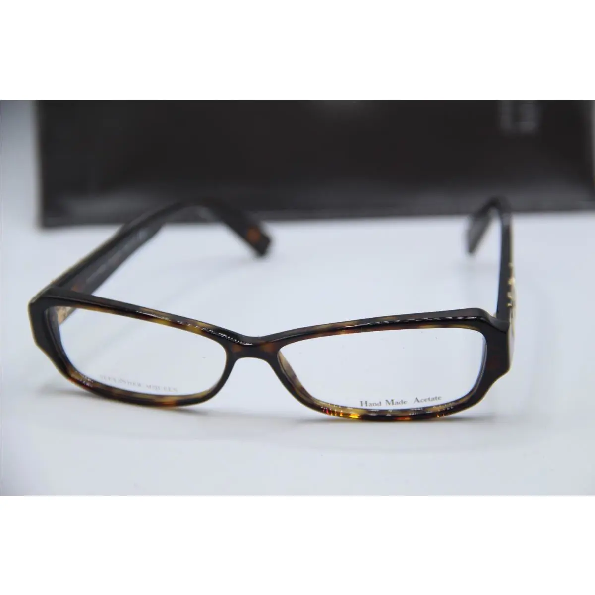 Alexander Mcqueen Amq 4161 086 Brown Tort Eyeglasses W/case 53-13