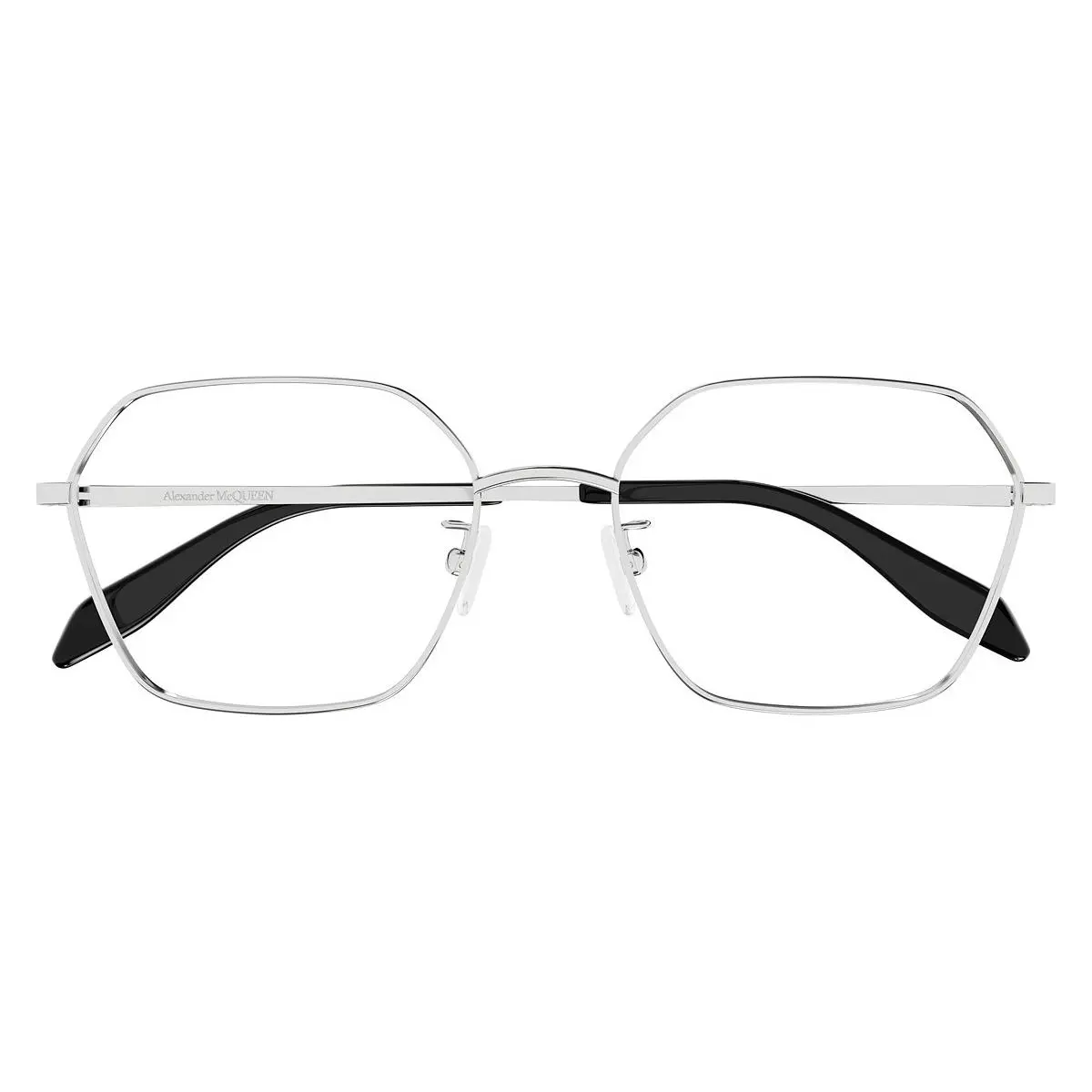 Alexander Mcqueen AM0437O Eyeglasses Women Silver 55mm by Alexander McQueen
