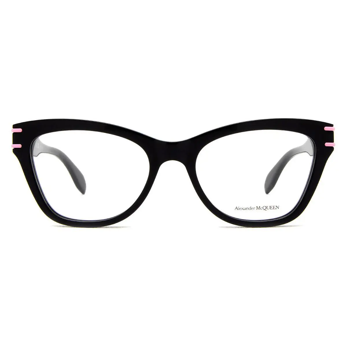 Alexander Mcqueen AM0401O Eyeglasses Women Black Cat Eye 53mm