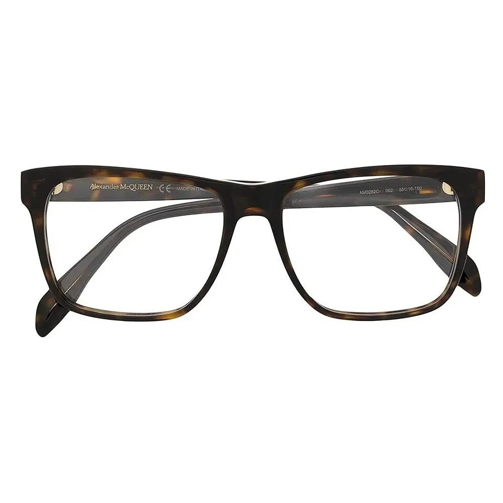 Alexander Mcqueen AM0282O Eyeglasses Men Havana Rectangle 55
