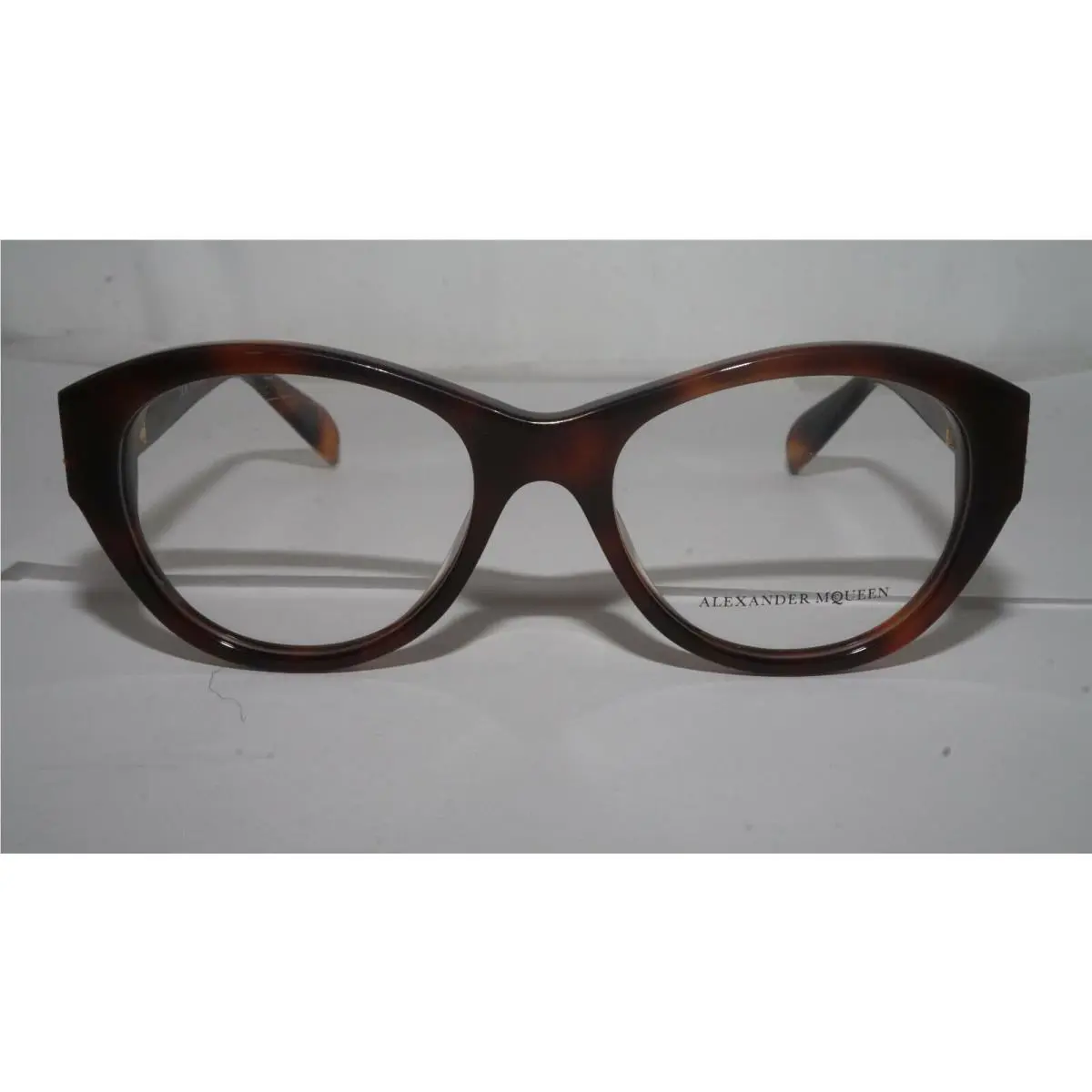 Alexander Mcqueen Eyeglasses Oval Dark Havana AM0053O 002 50 18 140
