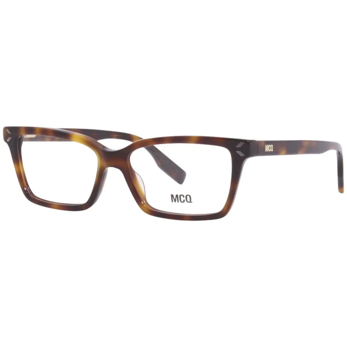 Alexander Mcqueen Mcq MQ0307O 002 Eyeglasses Frame Women`s Havana Full Rim Rectangle Shape 51mm by Alexander McQueen