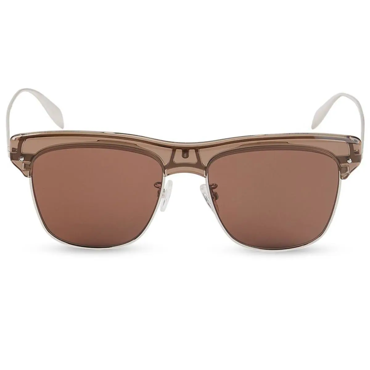 Alexander Mcqueen Browline Brown Sunglasses AM0235S 004 0304 by Alexander McQueen