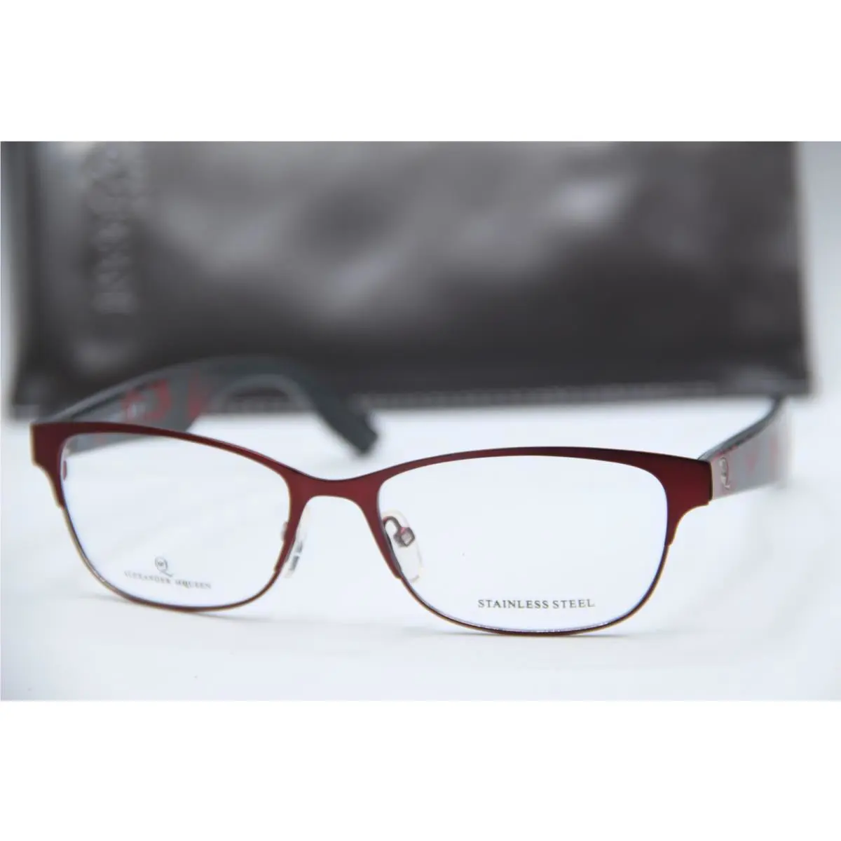 Alexander Mcqueen Mcq 0030 Rpl Red Eyeglasses W/case 54-16
