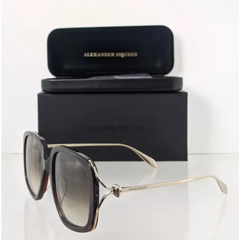 Alexander Mcqueen Sunglasses AM 0374 Brown 002 54mm Frame