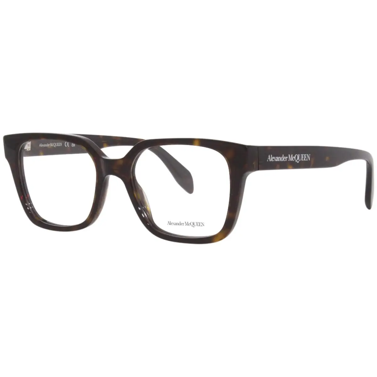 Alexander Mcqueen AM0358O 002 Eyeglasses Frame Men`s Havana Full Rim 52mm by Alexander McQueen