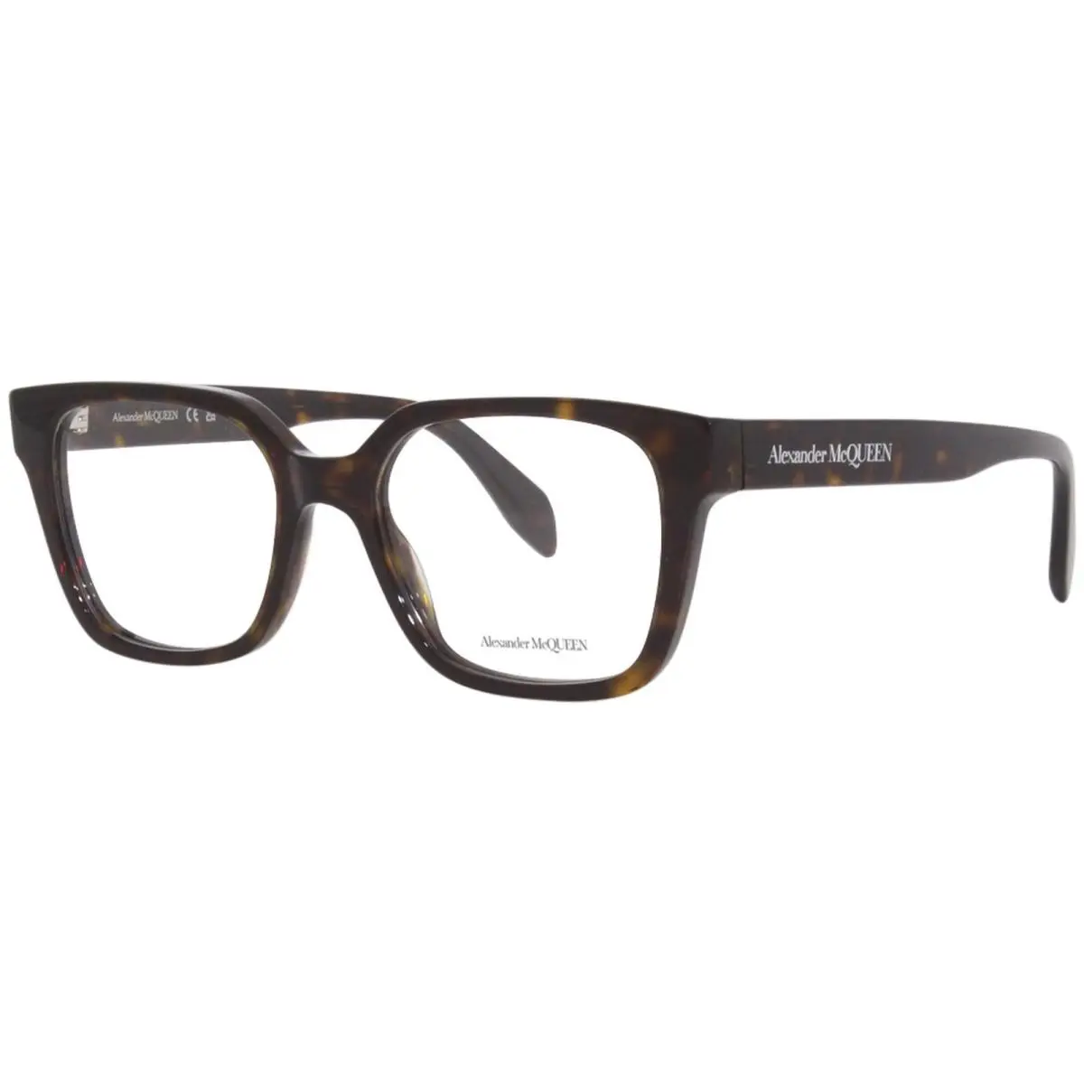 Alexander Mcqueen AM0358O 002 Eyeglasses Frame Men`s Havana Full Rim 52mm by Alexander McQueen