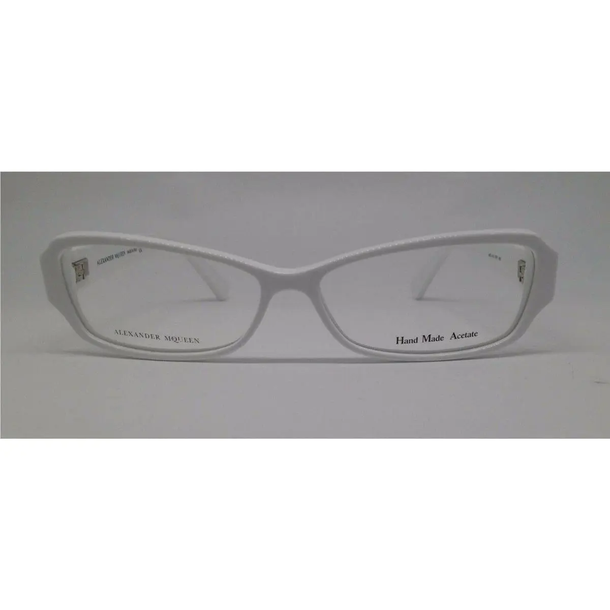 Alexander Mcqueen Amq 4161 White R2Y Plastic Eyeglasses Frame 53-13-140 Italy